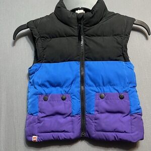 Lego Collection x Target Puffer Jacket Vest Toddler Boy size 2T missing sleeves